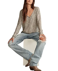 Lucky Brand Women's Cloud Henley Top