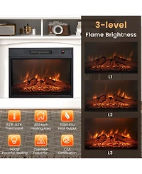 58" Fireplace Tv Stand with 1400W Electric Fireplace for TVs up to 65 Inches