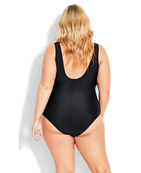 Avenue Plus Size Spliced 1 Piece