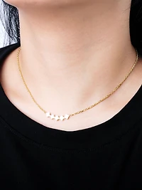 Devata Clover Chain Necklace in 14K Gold, 16 in adj to 18 in, approx. 4.3 grams