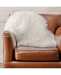 Chanasya Premium Super Soft Faux LongFur Suede Sheepskin for Sofa Couch Stool Vanity Chair Cover Luxurious Fluffy Rug Dusty Pink Solid Shaggy Area Rug