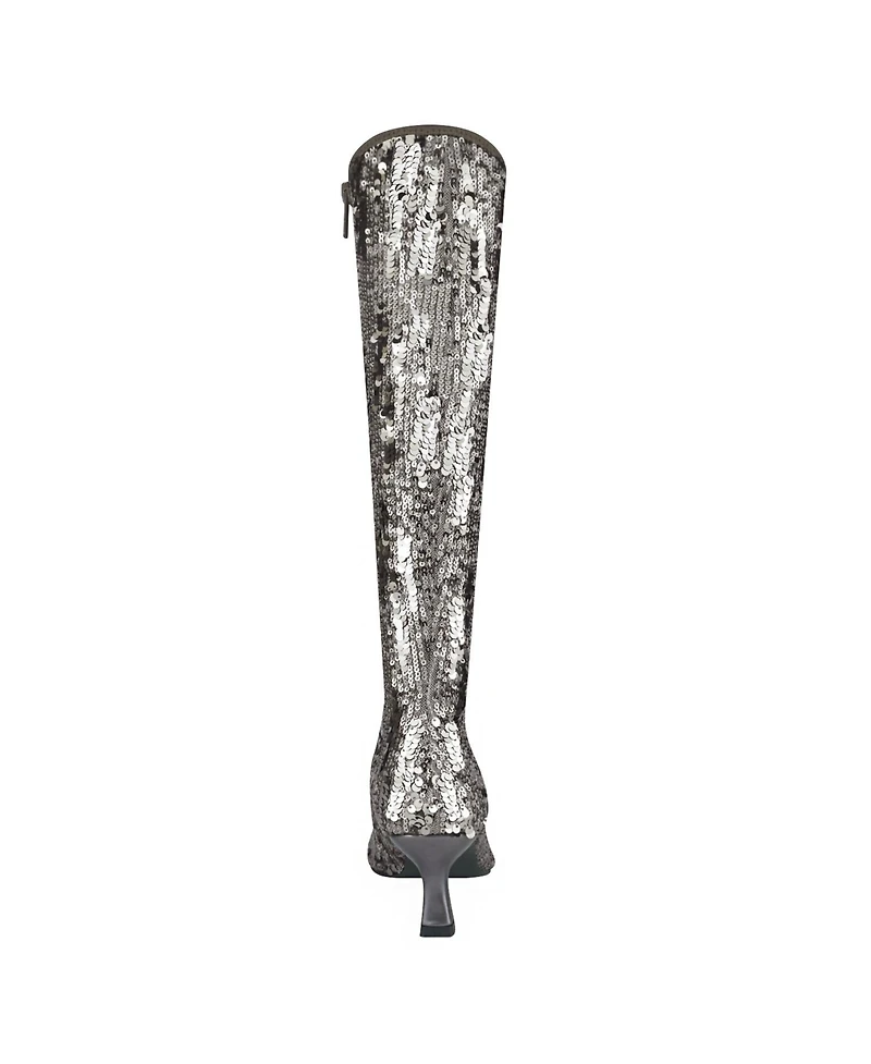 Impo Women's Nyree Memory Foam Stretch Sequin Boots