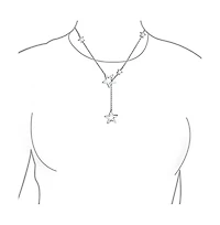 Bling Jewelry Astrology Celestial American Usa Patriotic Open Lucky Stars Rock Star Dangling Lariat Y Necklace Sterling Silver Adjustable