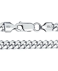 Bling Jewelry Solid Sterling Silver 150 Gauge 5MM Heavy Curb Miami Cuban Chain Necklace