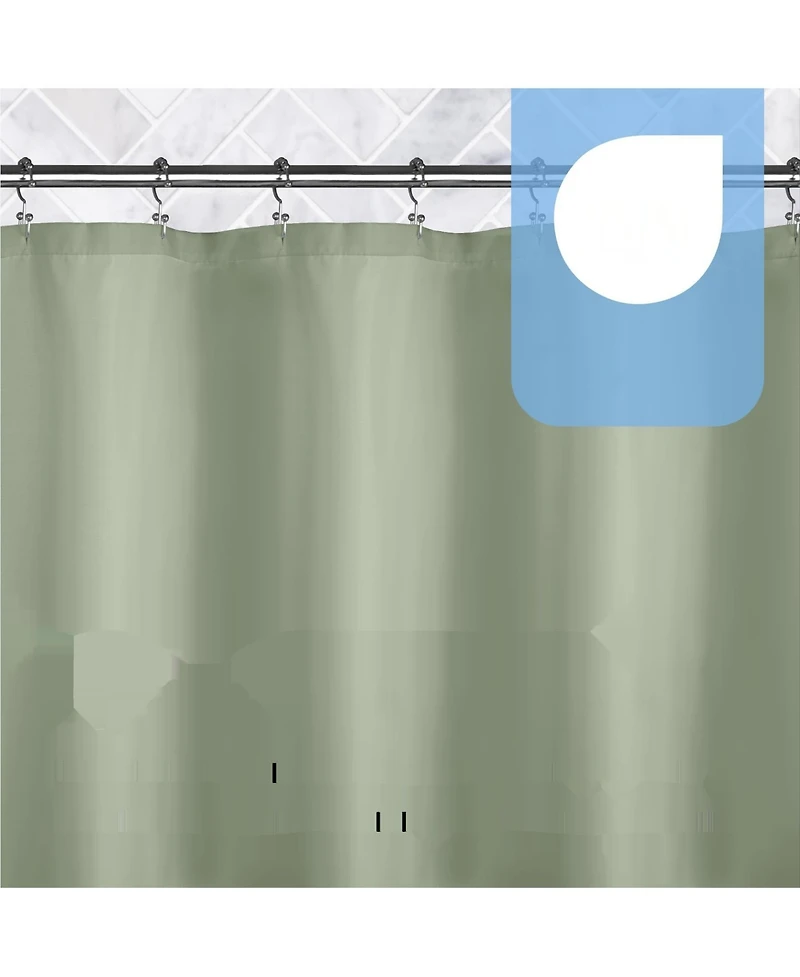 72" W x H Heavy Duty Fabric Shower Curtain Washable