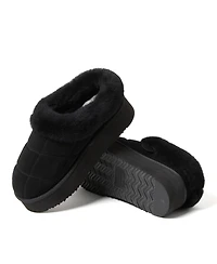 Fireside by Dearfoams Women's Bendigo Genuine Shearling Quilted Platform Clog Slipper
