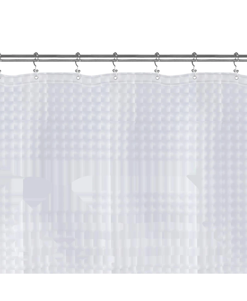 72" W x H 3D Clear Pebble 8G Heavy Duty Peva Shower Curtain