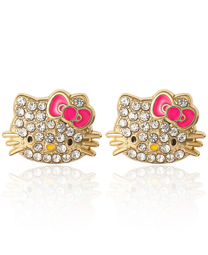 Hello Kitty Sanrio Pave Crystal Stud Earring