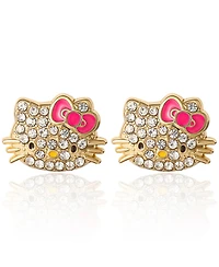 Hello Kitty Sanrio Pave Crystal Stud Earring
