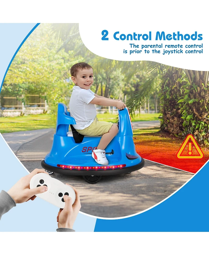 6V Bumper Car for Kids Toddlers Electric Ride On Vehicle