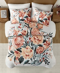 Madison Park Dahlia 3-Pc. Duvet Cover Set, King/California King