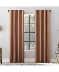 Textured Linen Blend Total Blackout Grommet Top Curtain