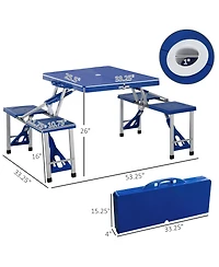 Acacia Wood Patio Chair Set with Footstools and Cushion