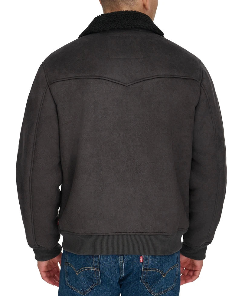 Levi's Men's Faux-Shearling Full-Zip Bomber Jacket