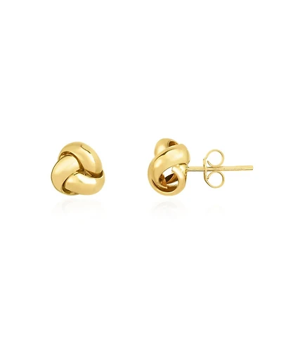 The Lovery Polished Gold Knot Stud Earring 14K Gold