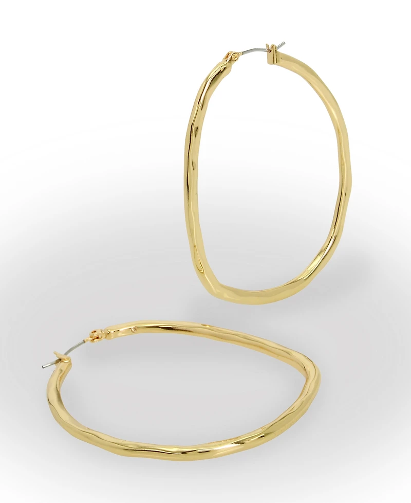 Robert Lee Morris Soho Gold Sculpted Hoop Earrings