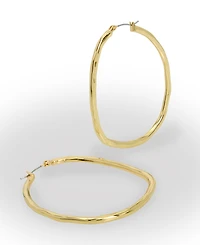Robert Lee Morris Soho Gold Sculpted Hoop Earrings