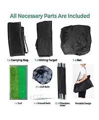 Skonyon 3-in-1 Portable 10 Feet Golf Practice Set