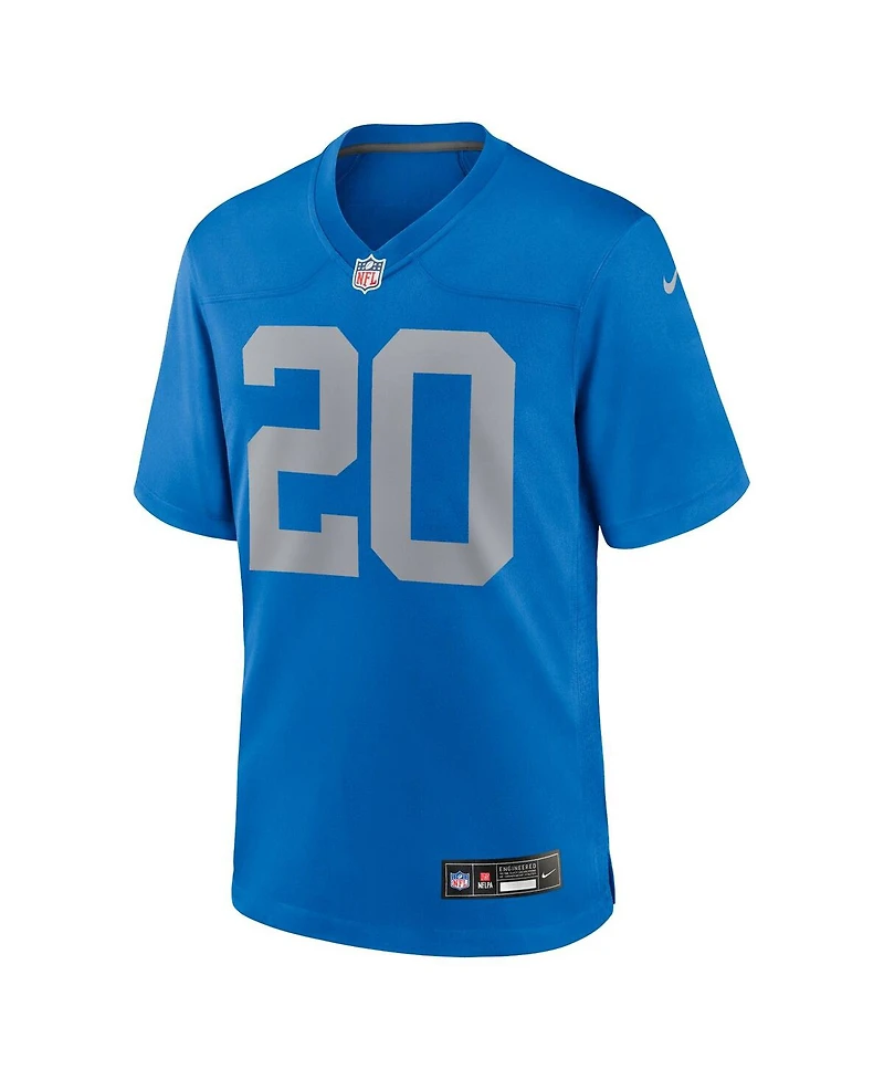 Nike Men's Barry Sanders Blue Detroit Lions Alternate Game Jersey