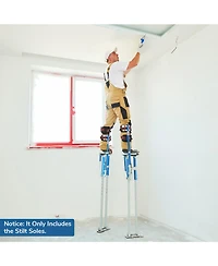 Yescom Drywall Stilt Replacement Part Repairs 1 Pair of Rubber Sole Floors Construction Ceiling Tool Kit Accessories