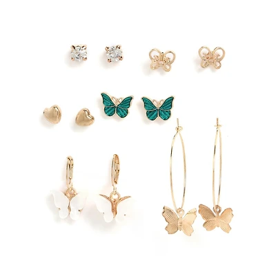 Sohi Women's Pack Of Multi-Layer Earrings