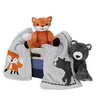 Lambs & Ivy 5-Piece Baby Gift Basket for Baby Shower/Newborn Welcome Home