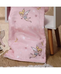 Bedtime Originals Disney Tinker Bell Pink Soft Fleece Faux Shearling Baby Blanket