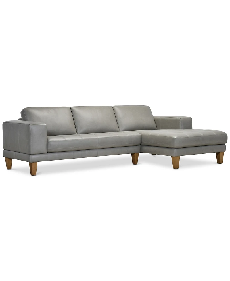 Niebee 2-Pc. Leather Sectional, Created for Macy's