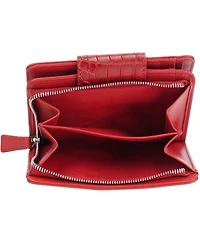 Mancini Women's Croco2 Rfid Secure Clutch Wallet