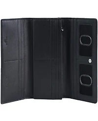 Mancini Women's Croco2 Rfid Secure Trifold Wallet