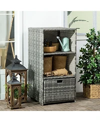 All-in-One Valet Pool Towel Rack with Storage