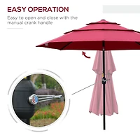 9FT Patio Umbrella with Tilt and Crank