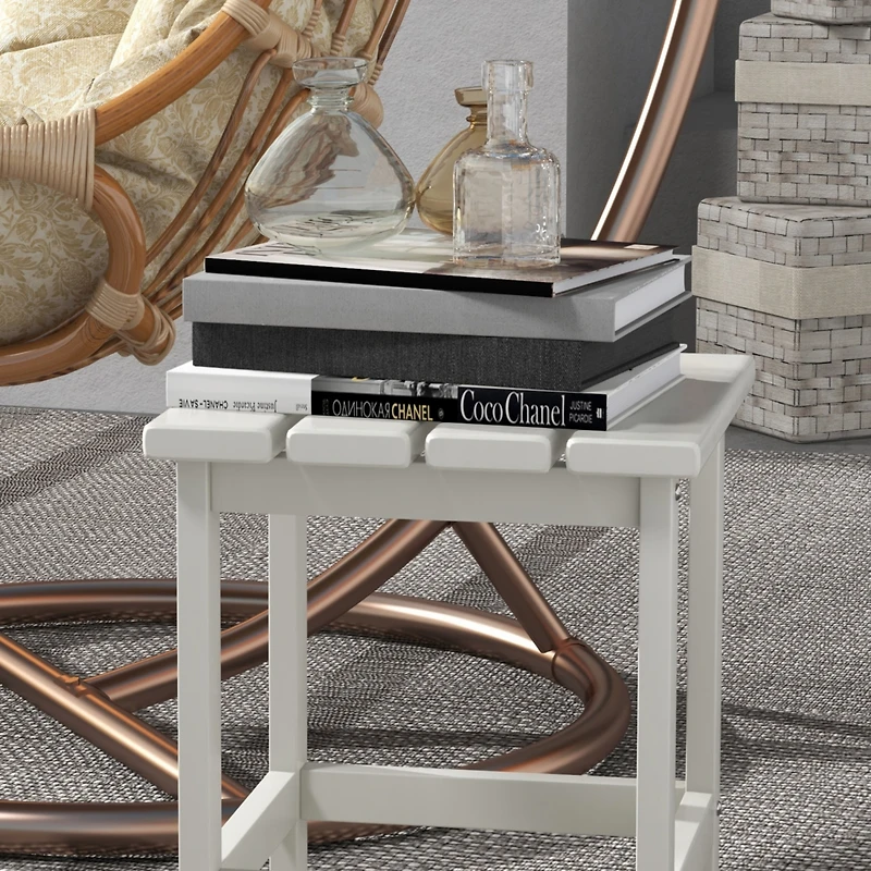 Hdpe Adirondack Side Table for Patio, Balcony, Pool