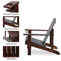 Classic Adirondack Chair with Cup Holder & Weather Resistance