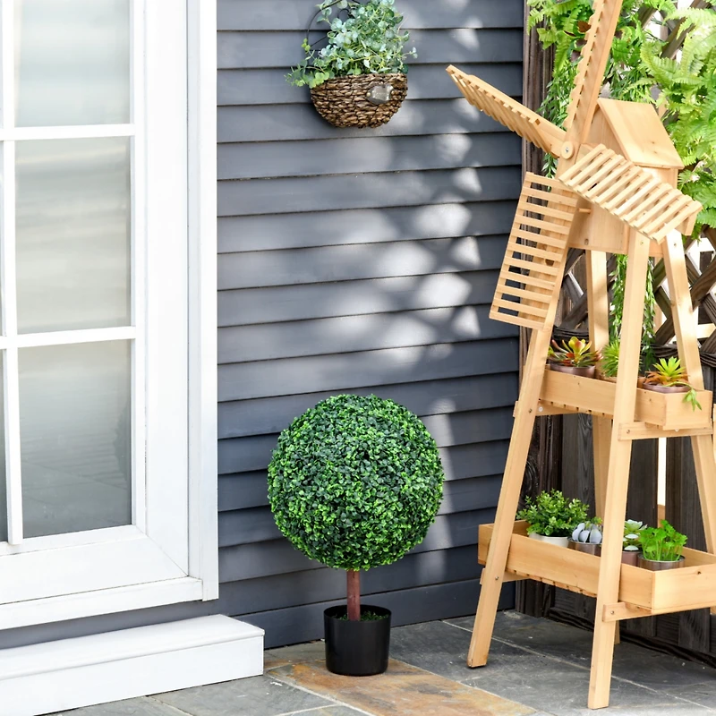 23.5" Artificial Boxwood Ball Topiary