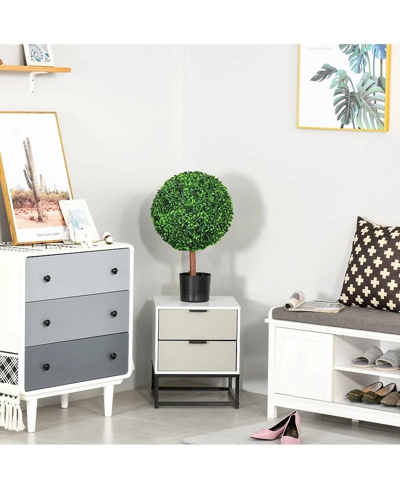 23.5" Artificial Boxwood Ball Topiary