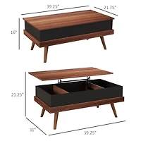 Lift Top Coffee Table with Hidden Compartments