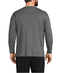 Lands' End Big & Tall Knit Rib Pajama Henley