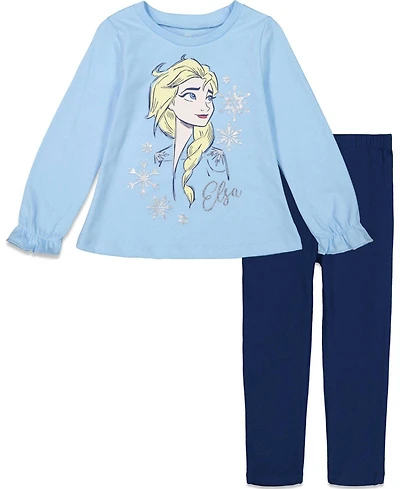 Frozen Big Girls Disney T-Shirt and Leggings Outfit Set