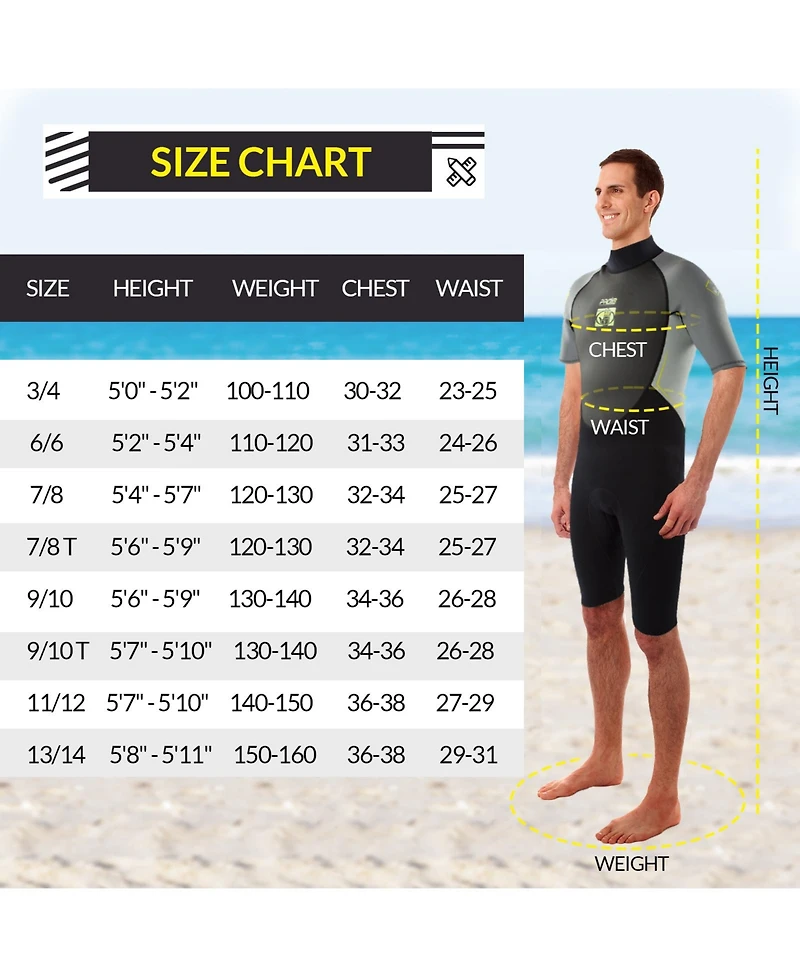 Body Glove Pro3 Men's Shorty Springsuit 2/1mm Neoprene Diving Suit