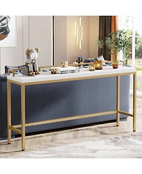 Tribesigns 70.9 inch Extra Long Sofa Table Rustic Industrial Console Table Behind Couch, Narrow Entryway Hallway Table Skinny Sofa Bar Table for Livin