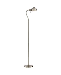 360 Lighting Ridley Modern Standing Task Floor Lamp 61" Tall Satin Nickel Silver Adjustable Gooseneck Arm Bright Lighting for Living Room Reading Hous