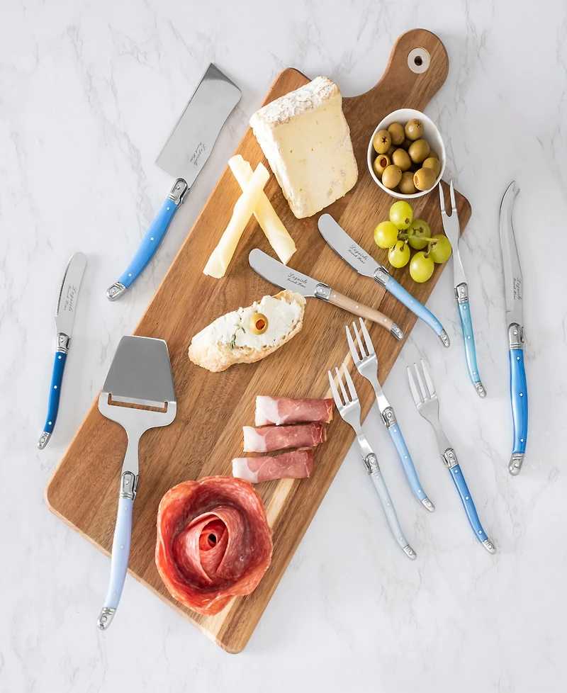 French Home Laguiole 13 Piece Charcuterie Set with Wood Serving Board