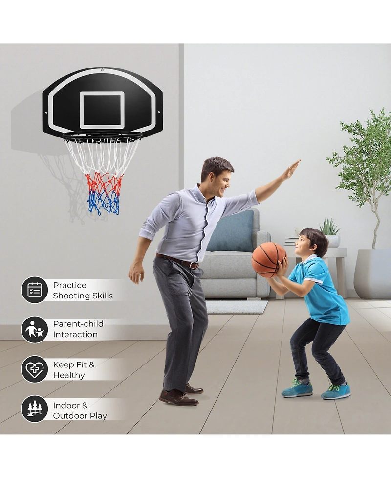 Sugift Wall Mounted Basketball Set for Kids Teens Adults