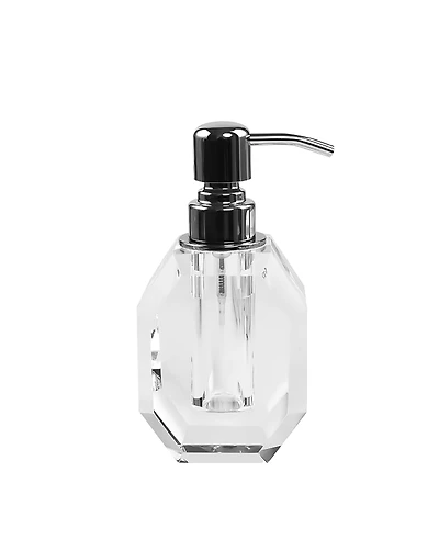 Lainy Home Octagon Crystal Soap Dispenser with Silver Pump