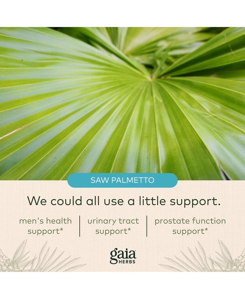 Gaia Herbs Prostate Health - Supports Prostate Health and Function for Men - With Saw Palmetto, Green Tea, Nettle Root, and White Sage