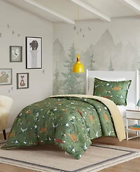 Intelligent Design Heath Forest Animals Plush Reversible -Pc. Comforter Set