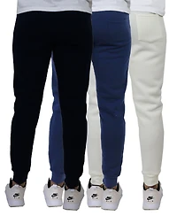 Galaxy By Harvic Men's Pro Star Slim Fit Fleece Lined Jogger Sweatpants, Pack of 3