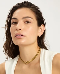 Adornia Gold Tarnish Resistant Adjustable Knot Collar Necklace