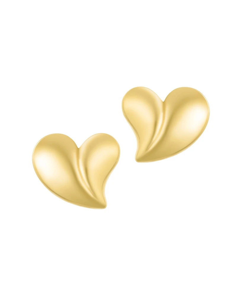 Adornia Tarnish Resistant Oversized Puffy Heart Earrings